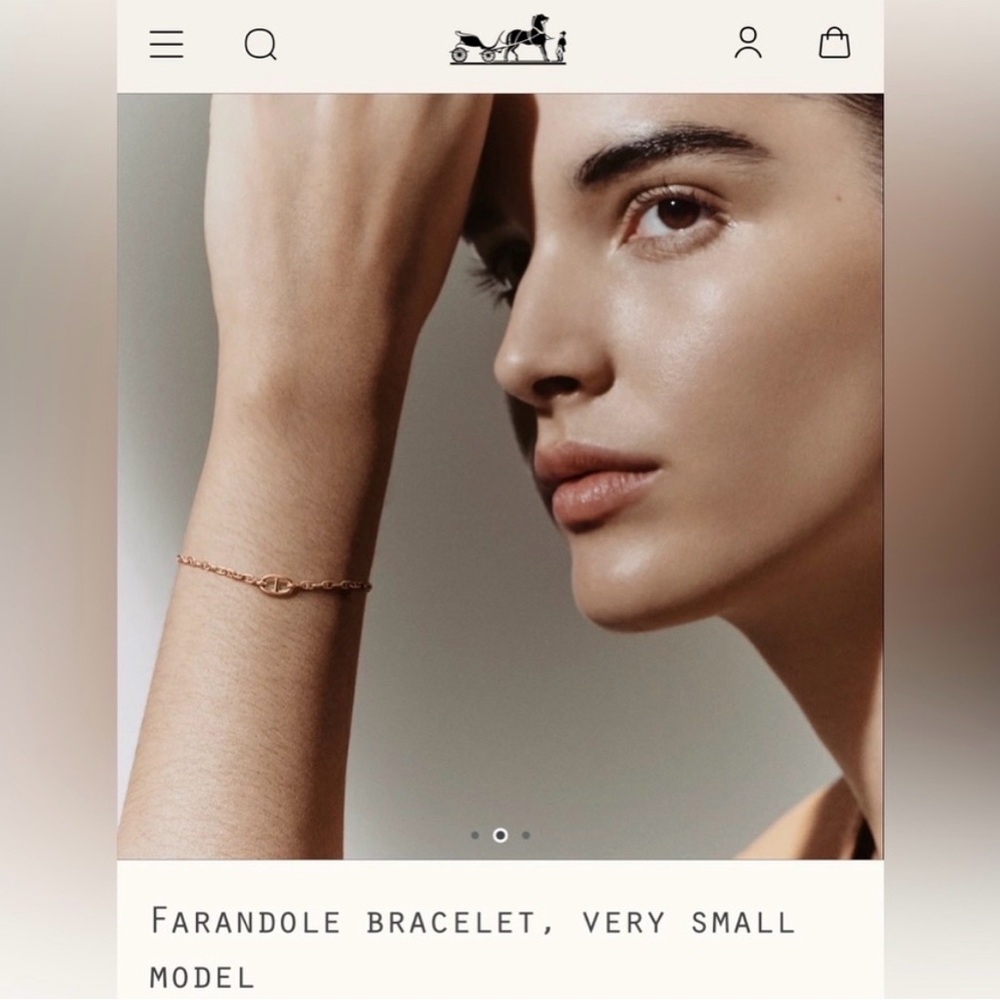 HERMES FARANDOLE Bracelet XS in rose gold